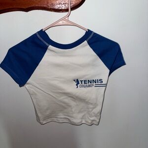 Blue and White Tennis Bo+Tee Shirt